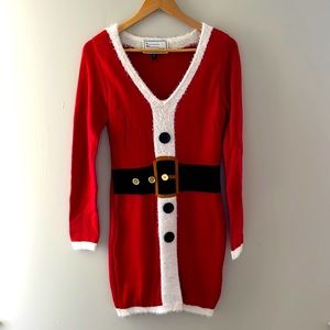 Santa Suit Sweater Dress